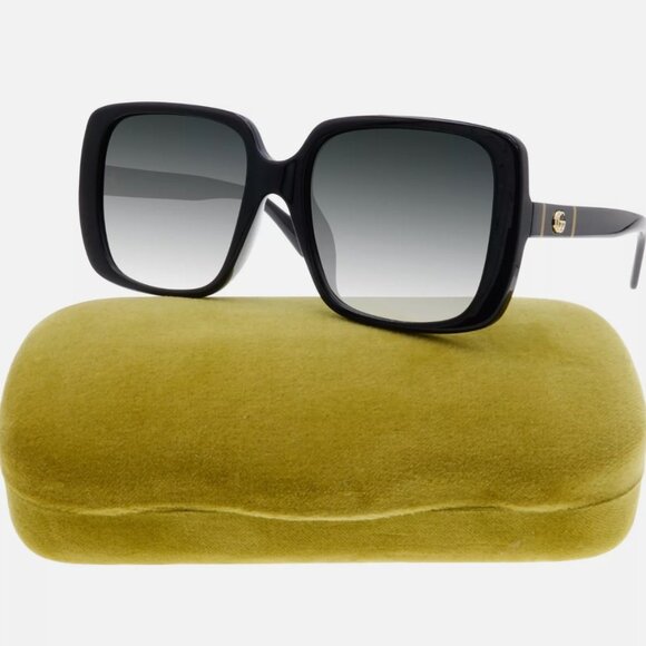 Gucci Oversized Black Square Women's Sunglasses